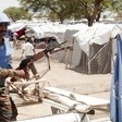 File photo: UN peacekeeper keeps guard the Bor camp for the internally displaced in Jonglei