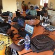 File photo: Journalists conduct research and rehearse the program at the Abyei Today production office in Jouljok, Abyei. (Internews)