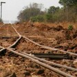 A section of the vandalized railway line in Wau. (File photo)