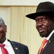 President Salva Kiir (R) and First Vice President Dr. Riek Machar (L). (Courtesy photo)