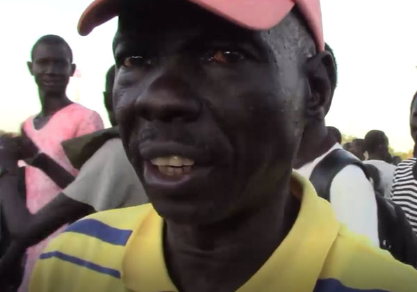 Juba University coach Ramadhan Juma speaks to reporters