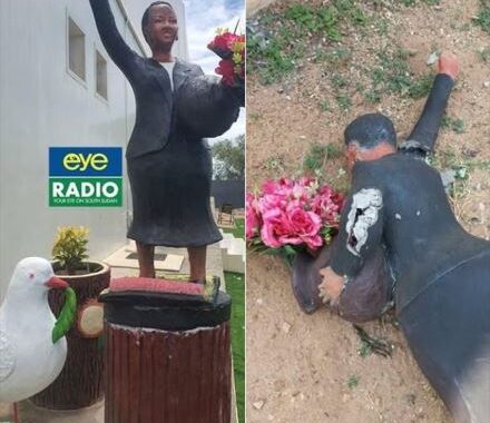 Parliament denies fallen statue is likeness of Speaker Kumba